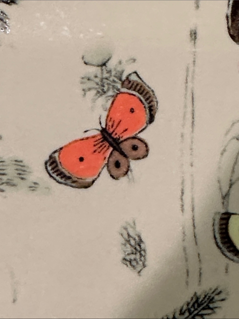 Vintage Hand-Painted Otagiri Japan Butterfly Dish/Tray MCM - Picture 7 of 10
